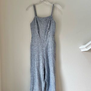 Striped Linen Blend Jumpsuit - Old Navy